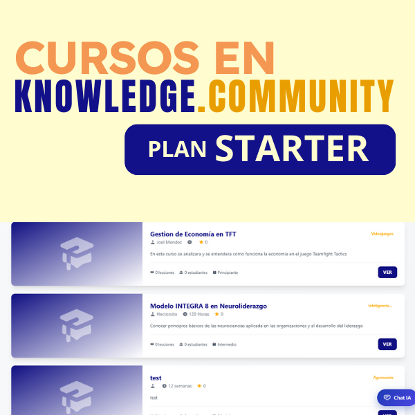 Cursos en Knowledge.Community - Starter